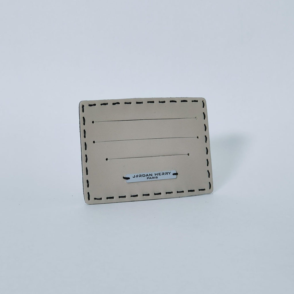 Porte-cartes en cuir Nude Lisse et aluminium recyclé - made in France - non genré